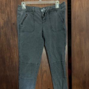 Gray Mossimo Supply Moto Style Ankle Zip Jeans 7